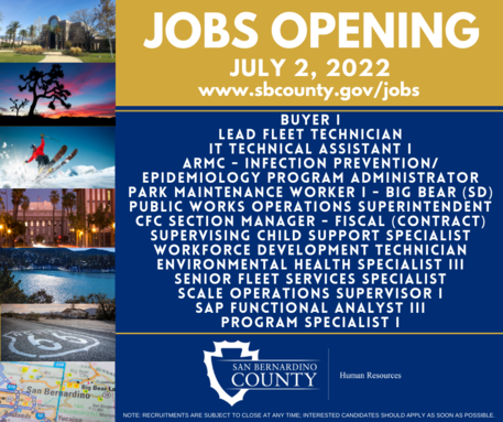 Jobs opening July 2 2022