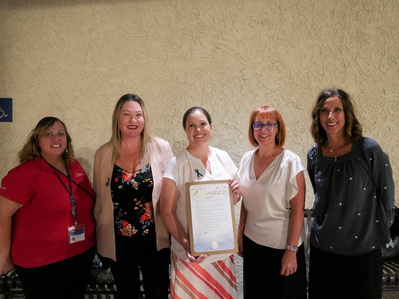 A group photo of Behavioral Health staff after receiving proclamation form the City of Chino Mayor.