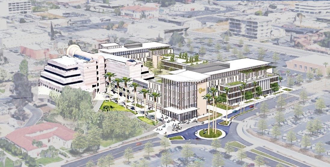A rendering of what the new county government center could look like.