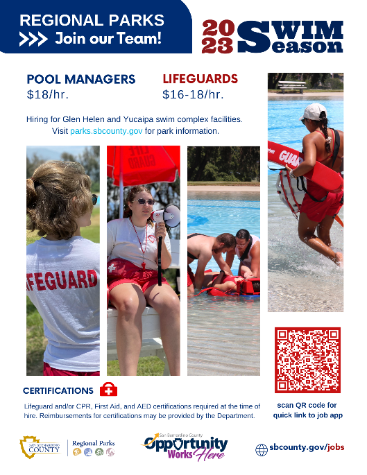 Regional Parks lifeguard announcement