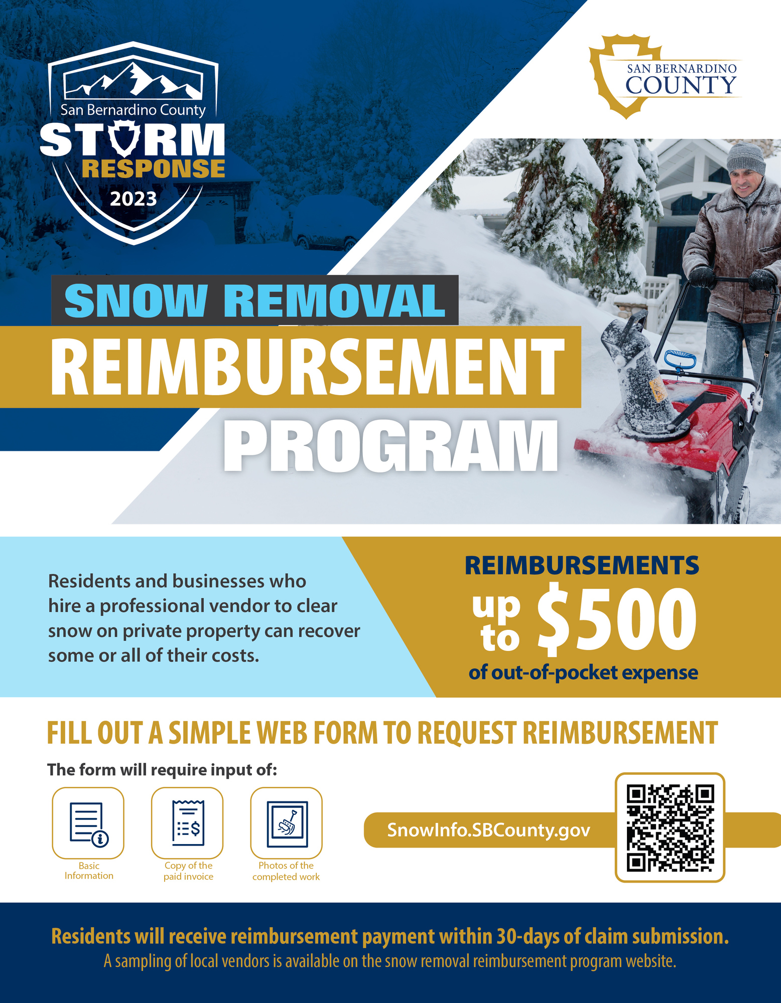 snow removal reimbursement program