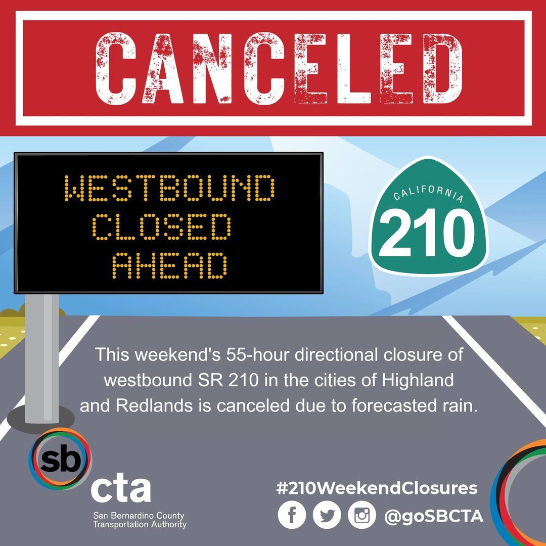 55-hour SR 210 closure canceled 