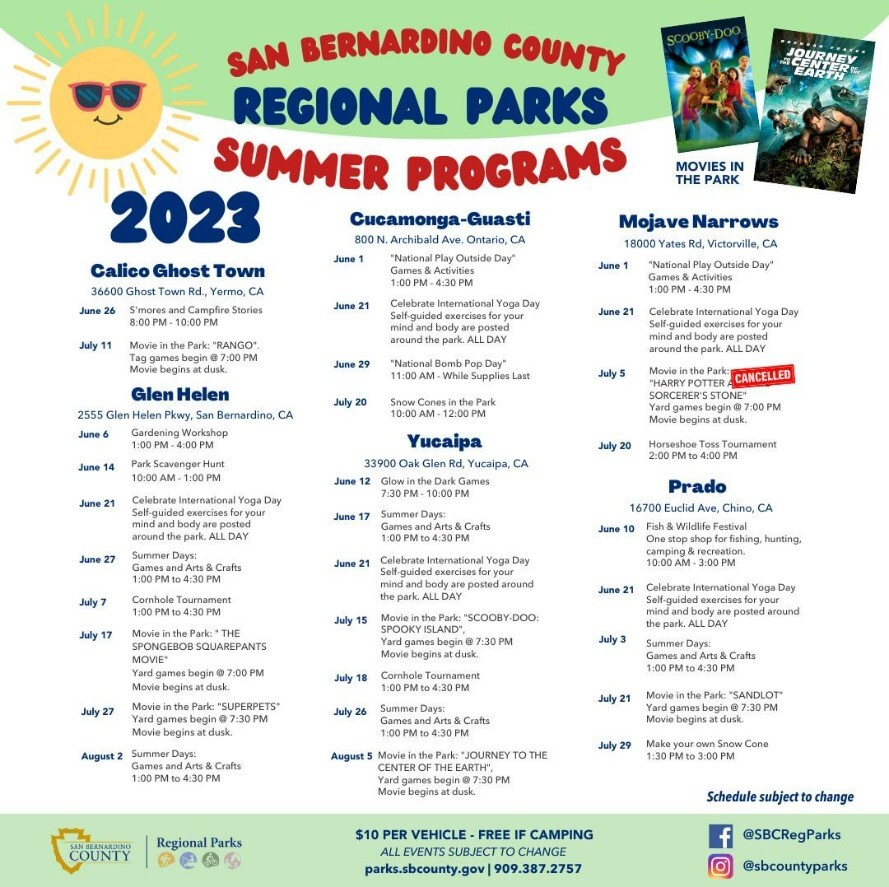 SBC Regional Parks Summer Programs 7-10-2023