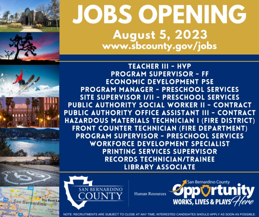 Jobs opening