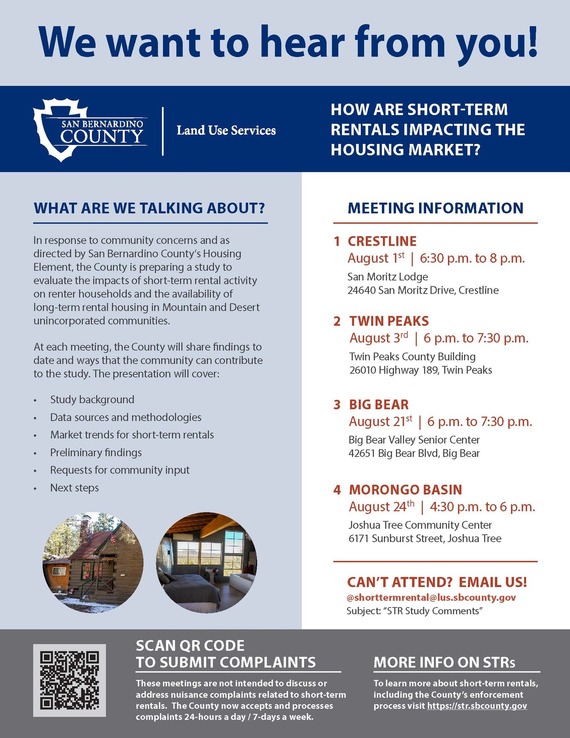 A flier with Land Use Services and county logo. 