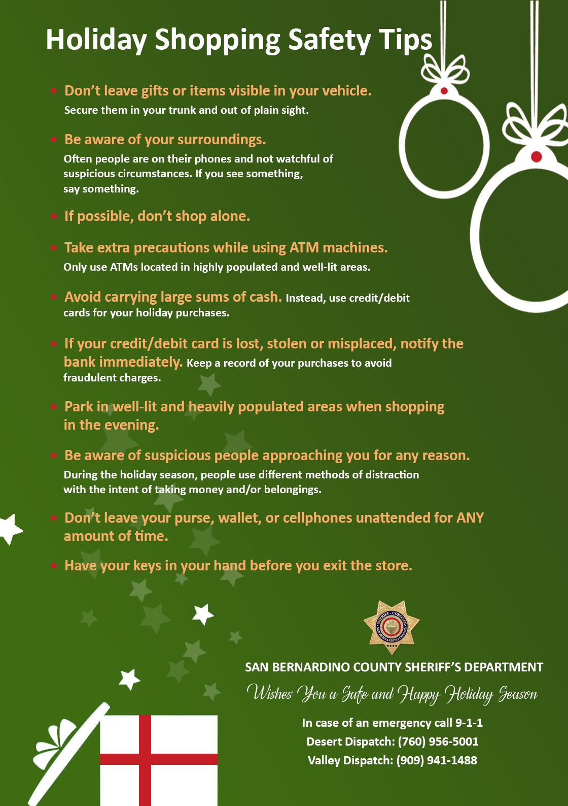 Holiday safety