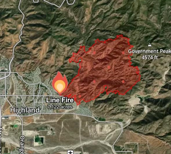 line fire map