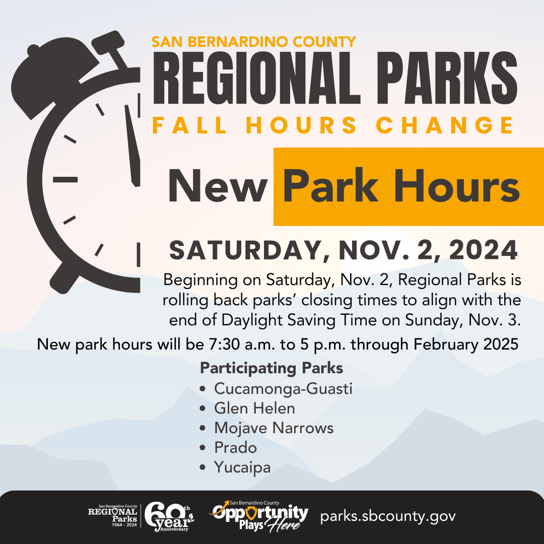 Regional Parks rolls back closing hours to align with time change 