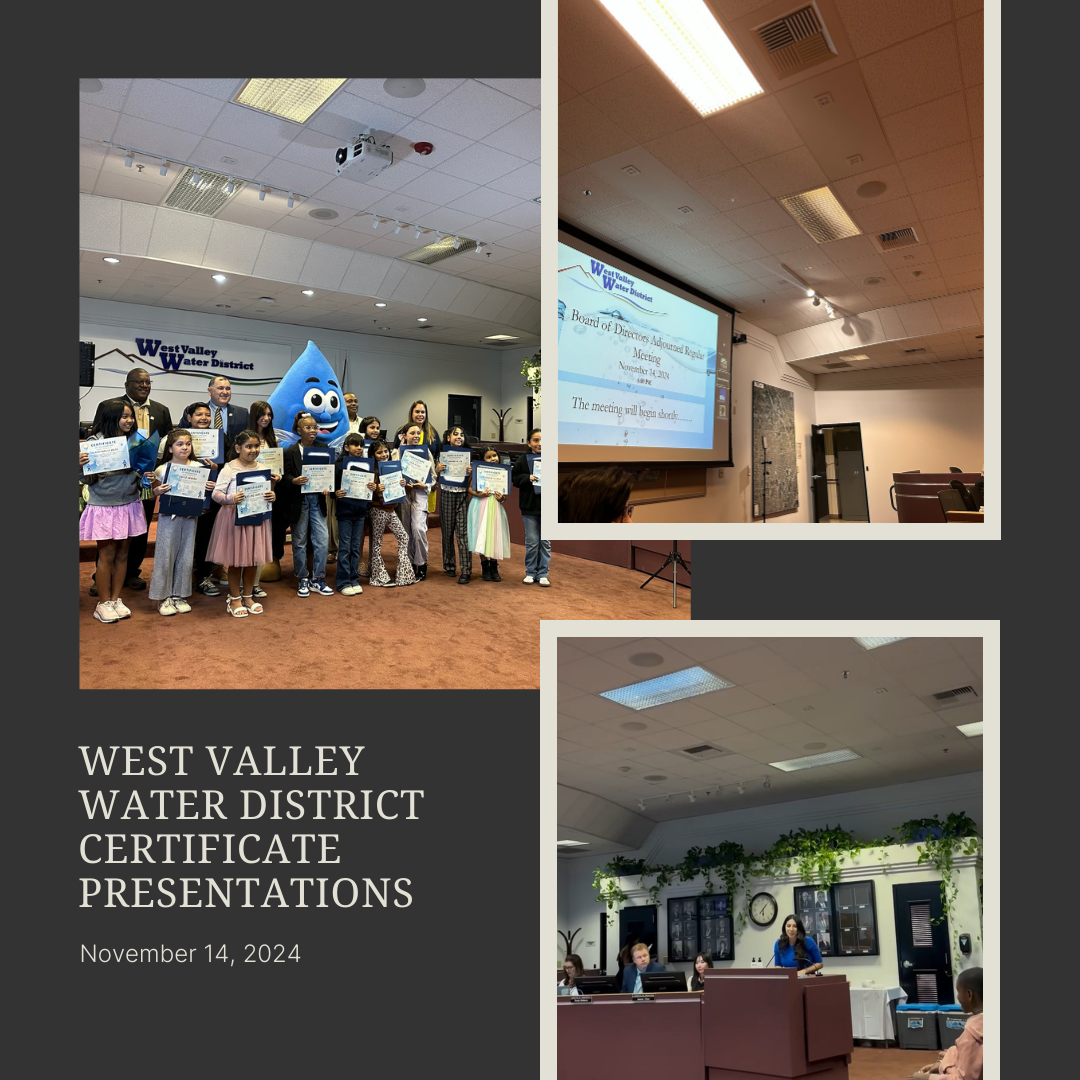 West Valley Water District certificate presentations