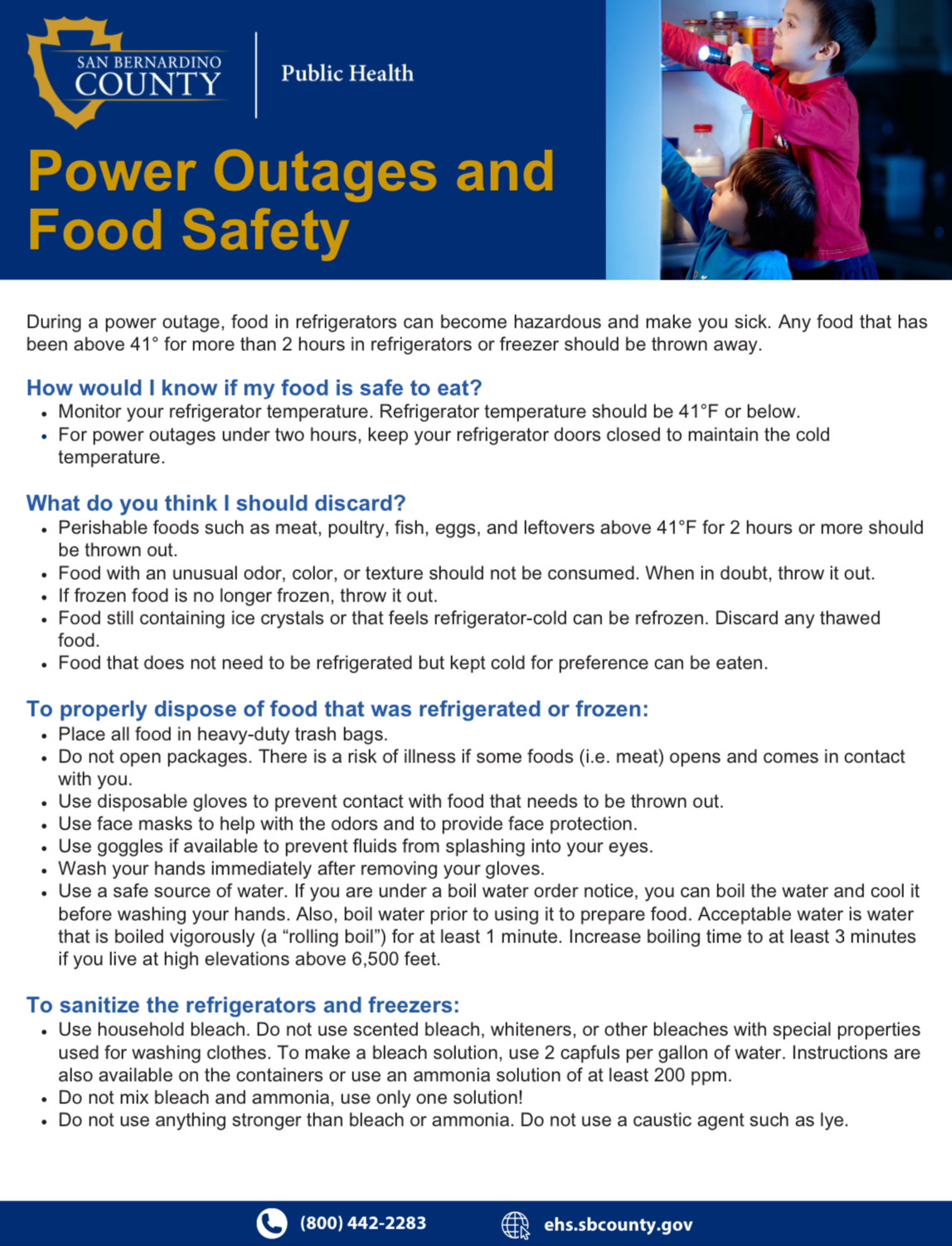 Power Outages and Food Safety