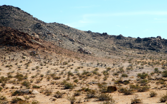 Marines conduct a live fire drill in Johnson Valley, California