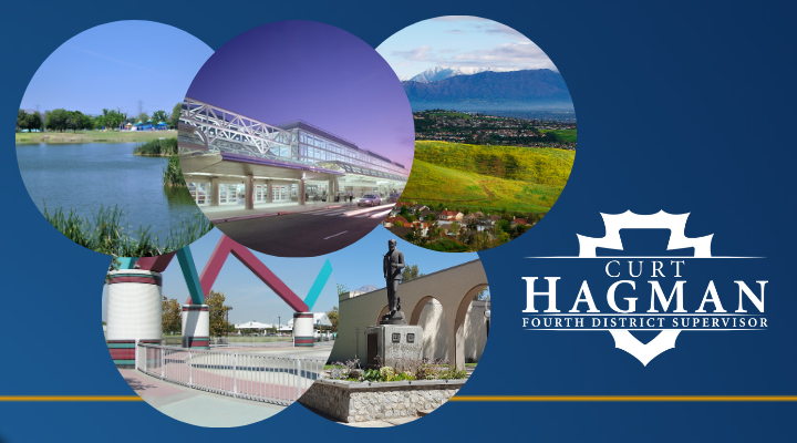 Photos of landmarks in Chino, Chino Hills, Montclair, Ontario, and Upland, Curt Hagman, Fourth District Supervisor