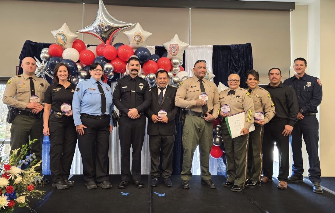 A group photo of the recipients of the Salute to Public Safety event.