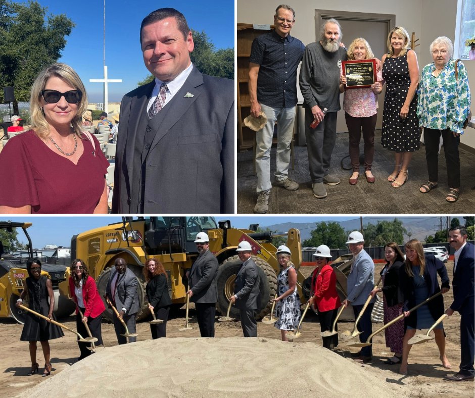 Photo montage of Supervisor Rowe at various events around San Bernardino County's Third District