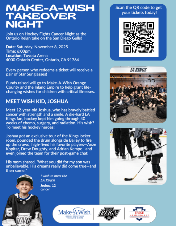 Ontario reign make-a-wish 