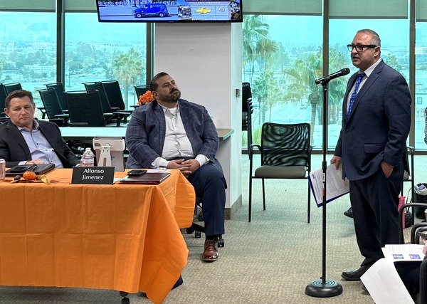 Atif Elkadi presents to the Workforce Development Board