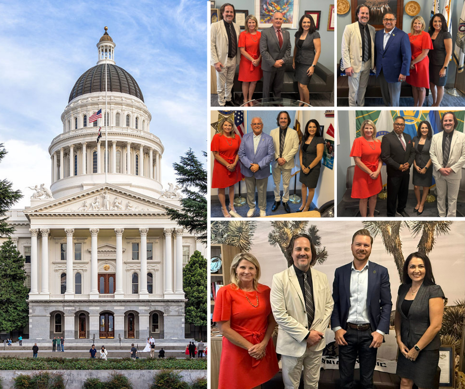 Montage featuring the California State Capitol, Asm. Lackey, Asm. Ramos, Asm. Gonzalez, Asm. Wallis, and State Senator Seyarto