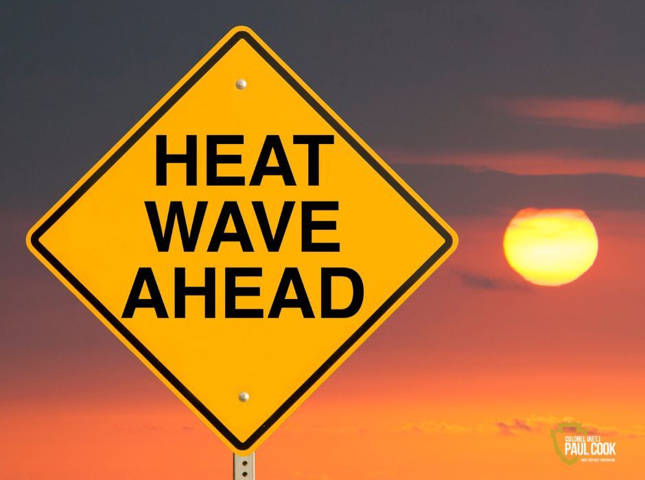 Heat Wave Ahead sign