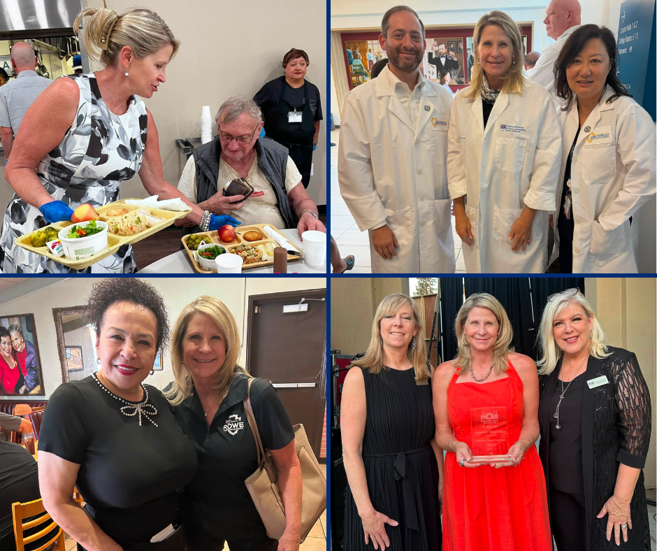 Photo montage featuring Supervisor Rowe at events in Redlands, Colton, and Barstow, with residents, business owners, and other officials.
