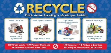 Recycling Dumpster Sticker