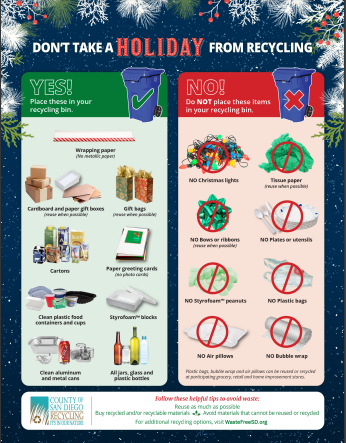 Holiday Recycling Flyer