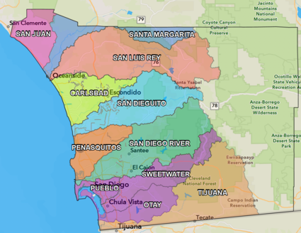 San Diego Watershed Map