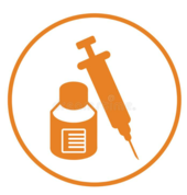 orange vaccine icon
