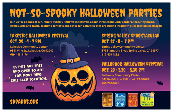 Not so spooky halloween parties at community centers