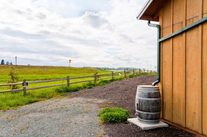 Rain Barrel with Downspout