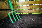 Compost with Pitch fork