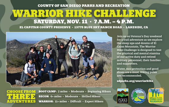 Warrior Hike - Veteran's Day 2023