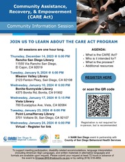 CARE Act Information Sessions