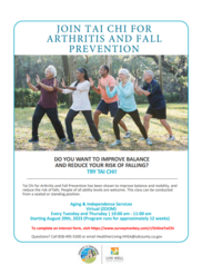 Tai Chi for Arthritis and Fall Prevention