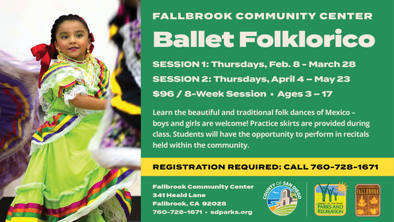 Ballet Folklorico classes at Fallbrook Community Center