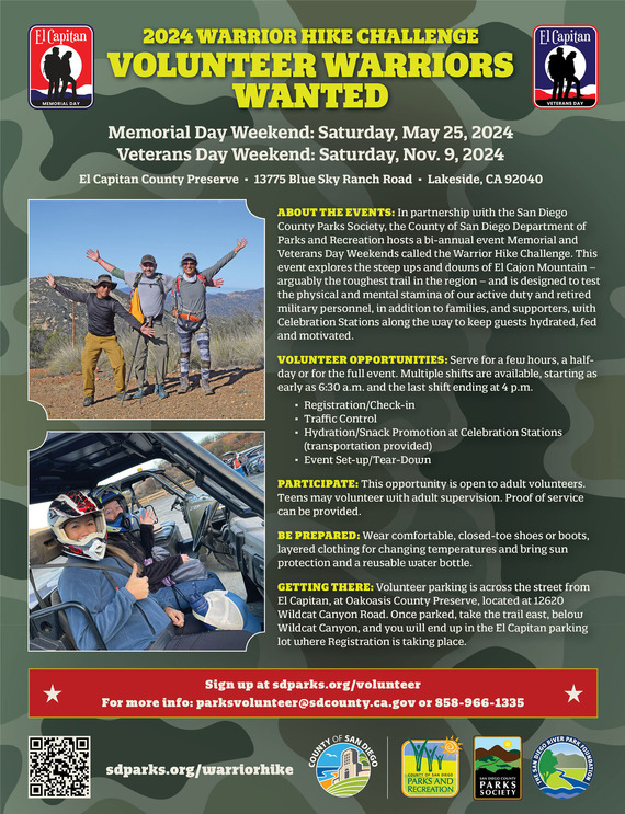 Warrior Hike Volunteers Wanted - 2024