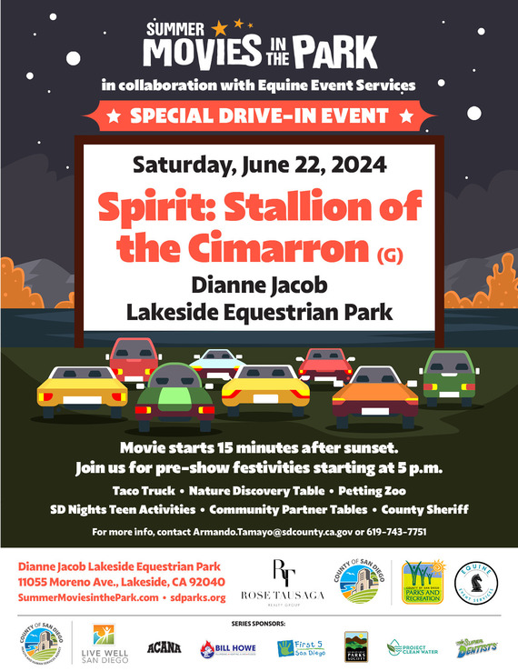 Drive In Movie Event at Lakeside Equestrian Park!