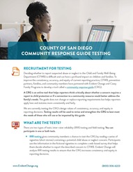 County of San Diego Community Response Guidelines Testing