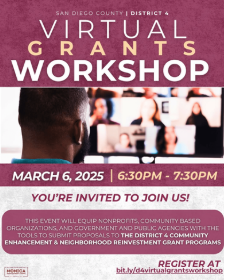 Virtual grants workshop flyer