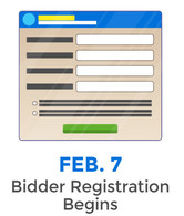 February 7 Bidder Registration Begins
