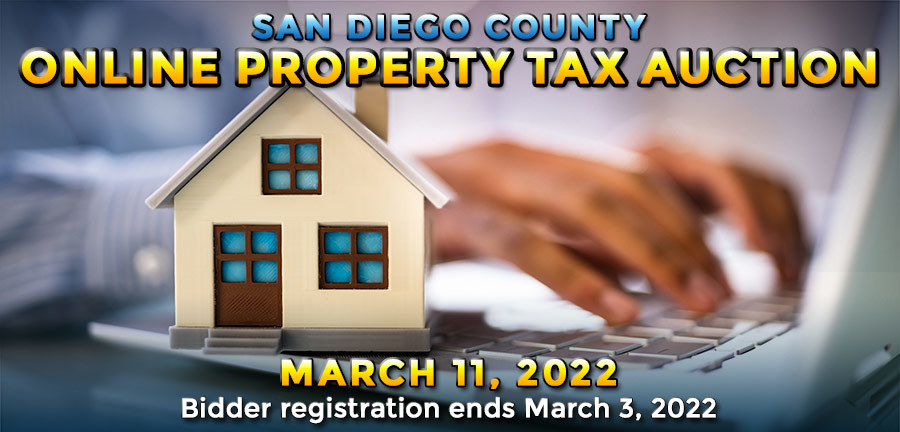 San Diego County Online Property Tax Sale - March 11, 2022