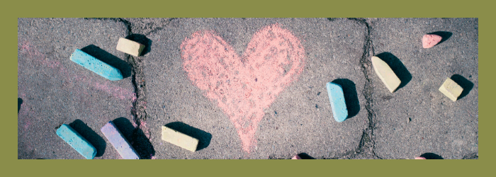 Sidewalk Chalk Challenge with Heart