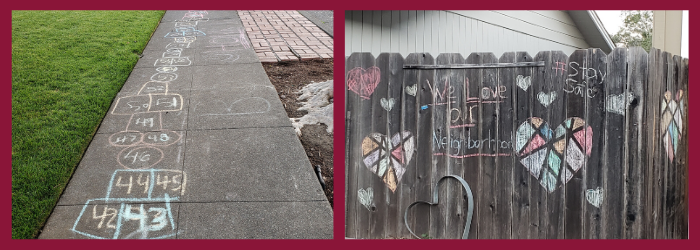 Neighborhood art with chalk