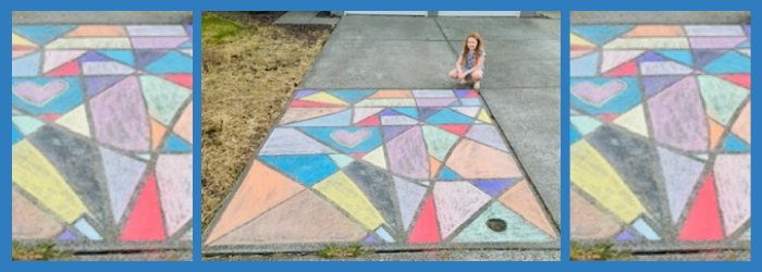 colorful chalk art