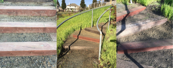 Skyhawk Open Space Wood Pathway Steps