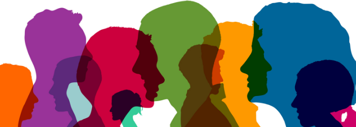 Colored Silhouette of People