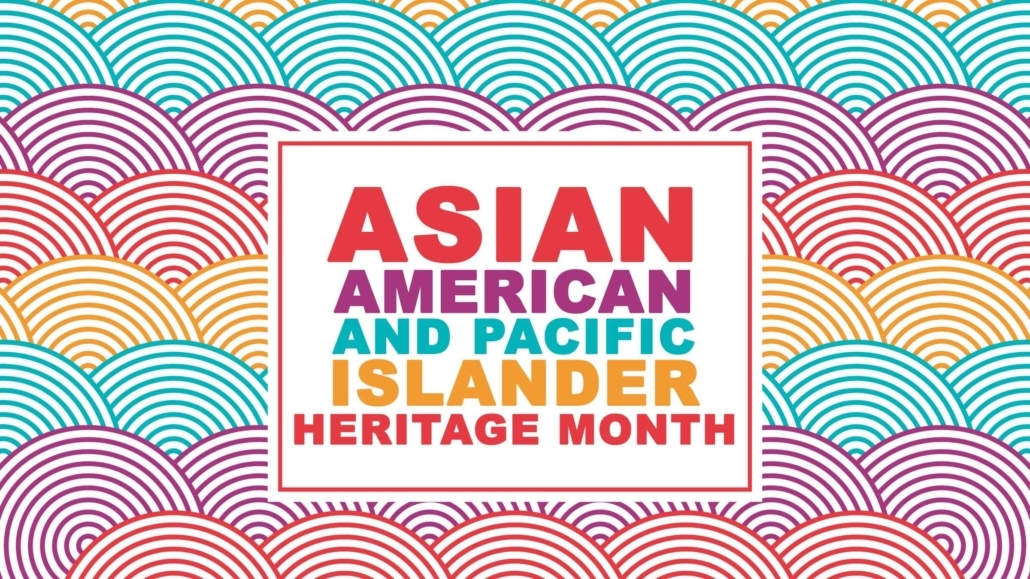 AAPI Heritage Month graphic with colorful circles