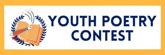 Youth Poetry Contest graphic with yellow border