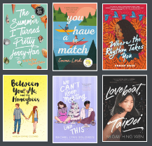 Collection of six YA book covers