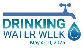 Drinking Water Week logo: faucet with water drop