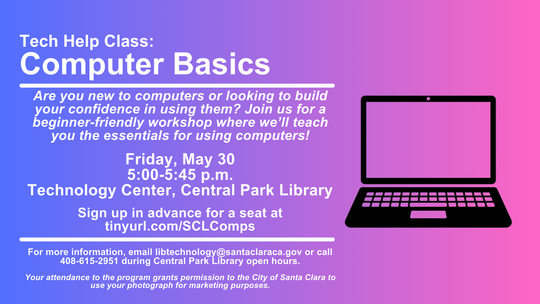 Computer Basics class flyer